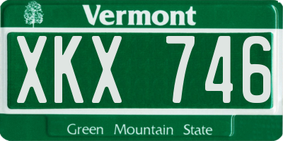 VT license plate XKX746