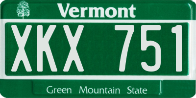 VT license plate XKX751