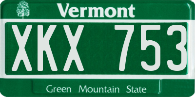 VT license plate XKX753
