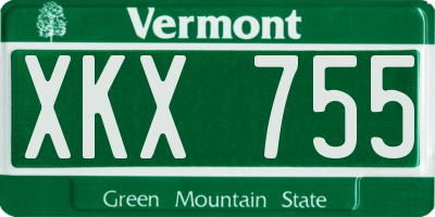 VT license plate XKX755