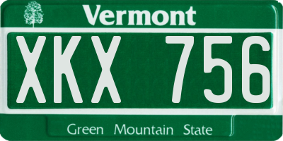 VT license plate XKX756