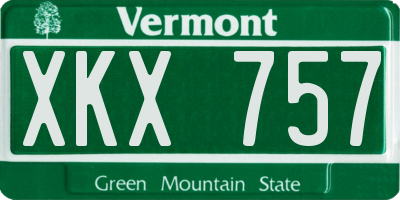 VT license plate XKX757