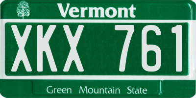 VT license plate XKX761