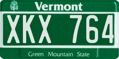 VT license plate XKX764