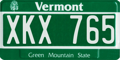 VT license plate XKX765