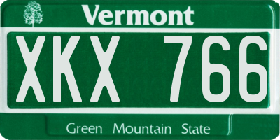 VT license plate XKX766