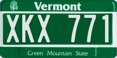 VT license plate XKX771