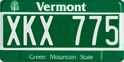 VT license plate XKX775