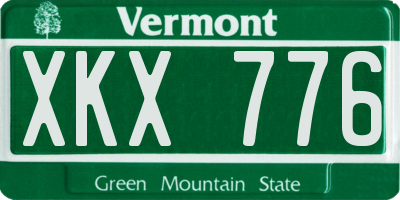 VT license plate XKX776