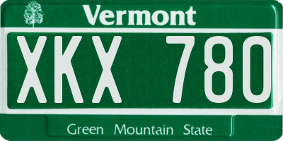 VT license plate XKX780