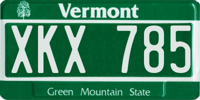 VT license plate XKX785