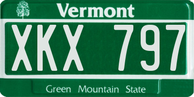 VT license plate XKX797