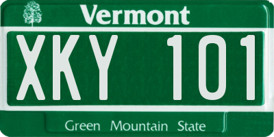 VT license plate XKY101