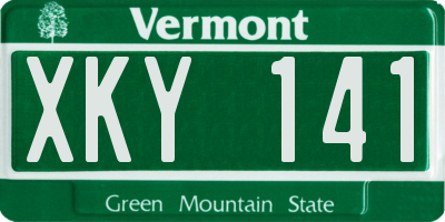VT license plate XKY141