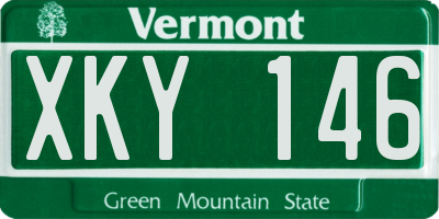 VT license plate XKY146