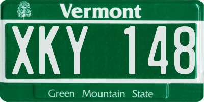 VT license plate XKY148