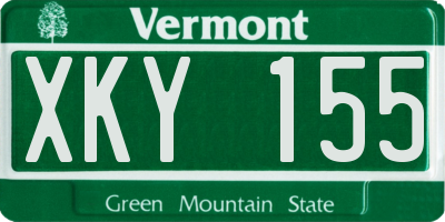 VT license plate XKY155