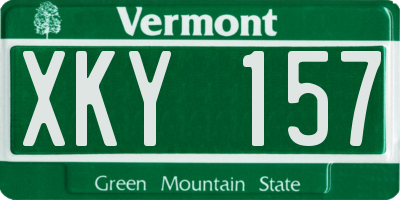 VT license plate XKY157