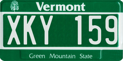 VT license plate XKY159