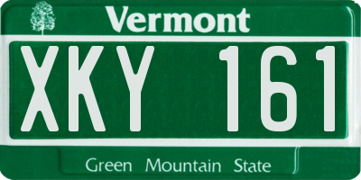 VT license plate XKY161