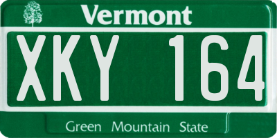 VT license plate XKY164