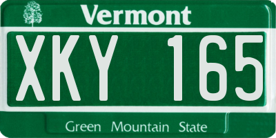 VT license plate XKY165