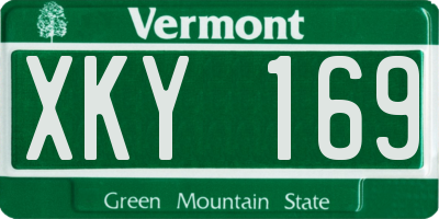 VT license plate XKY169