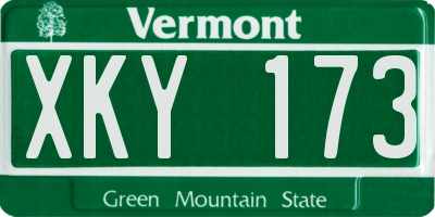 VT license plate XKY173