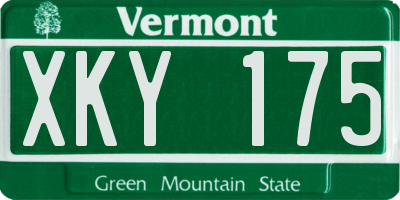 VT license plate XKY175