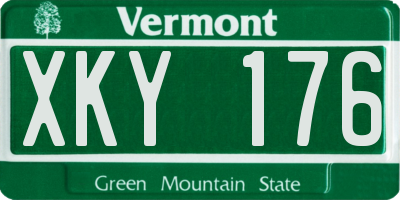 VT license plate XKY176