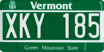 VT license plate XKY185