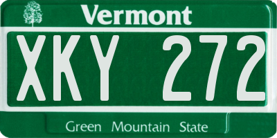 VT license plate XKY272