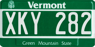 VT license plate XKY282