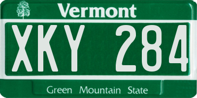 VT license plate XKY284