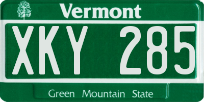 VT license plate XKY285