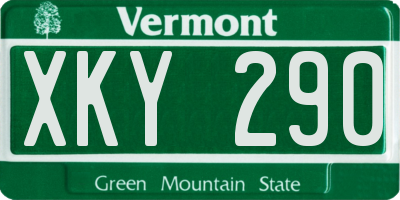 VT license plate XKY290