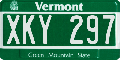 VT license plate XKY297