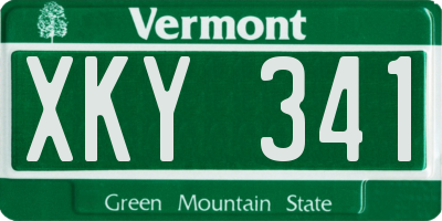 VT license plate XKY341