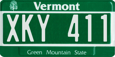 VT license plate XKY411