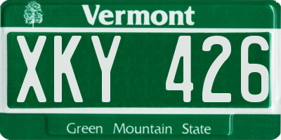 VT license plate XKY426