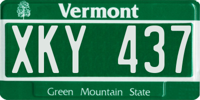 VT license plate XKY437