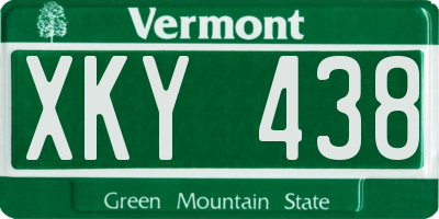 VT license plate XKY438