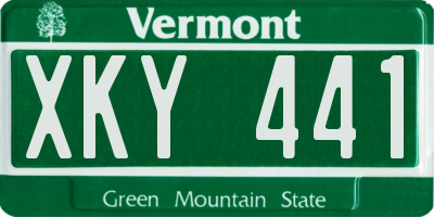 VT license plate XKY441
