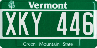 VT license plate XKY446