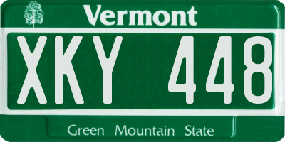 VT license plate XKY448
