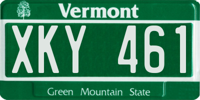 VT license plate XKY461