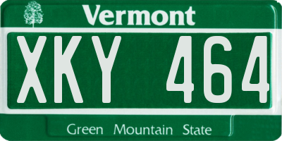 VT license plate XKY464