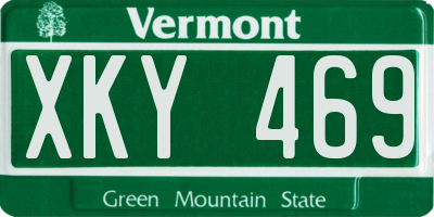 VT license plate XKY469
