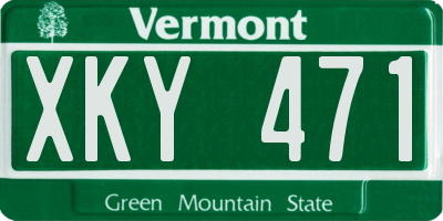 VT license plate XKY471