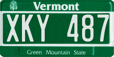 VT license plate XKY487
